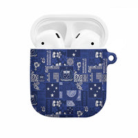 Blue Samoa Manuia Le Kerisimasi AirPods Case Pacific Patchwork Xmas Vibes LT9 Blue - Polynesian Pride