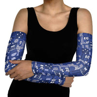 Blue Samoa Manuia Le Kerisimasi Arm Sleeves Pacific Patchwork Xmas Vibes LT9 - Polynesian Pride