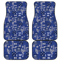 Blue Samoa Manuia Le Kerisimasi Car Mats Pacific Patchwork Xmas Vibes LT9 - Polynesian Pride
