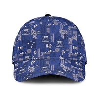 Blue Samoa Manuia Le Kerisimasi Classic Cap Pacific Patchwork Xmas Vibes LT9 Universal Fit Blue - Polynesian Pride