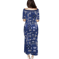 Blue Samoa Manuia Le Kerisimasi Family Matching Puletasi and Hawaiian Shirt Pacific Patchwork Xmas Vibes LT9 - Polynesian Pride
