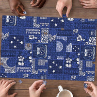 Blue Samoa Manuia Le Kerisimasi Puzzle Pacific Patchwork Xmas Vibes LT9 - Polynesian Pride