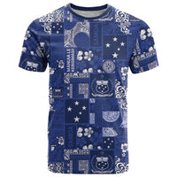 Blue Samoa Manuia Le Kerisimasi T Shirt Pacific Patchwork Xmas Vibes LT9 Blue - Polynesian Pride