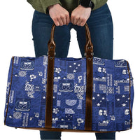 Blue Samoa Manuia Le Kerisimasi Travel Bag Pacific Patchwork Xmas Vibes LT9 Blue - Polynesian Pride