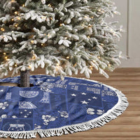 Blue Samoa Manuia Le Kerisimasi Tree Skirt Pacific Patchwork Xmas Vibes LT9 - Polynesian Pride