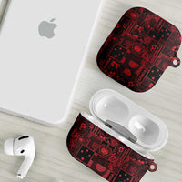Dark Samoa Manuia Le Kerisimasi AirPods Case Pacific Patchwork Xmas Vibes LT9 - Polynesian Pride