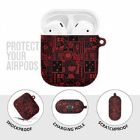 Dark Samoa Manuia Le Kerisimasi AirPods Case Pacific Patchwork Xmas Vibes LT9 - Polynesian Pride