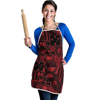 Dark Samoa Manuia Le Kerisimasi Apron Pacific Patchwork Xmas Vibes LT9 - Polynesian Pride