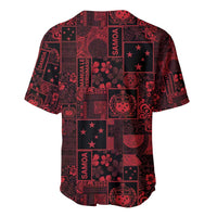 Dark Samoa Manuia Le Kerisimasi Baseball Jersey Pacific Patchwork Xmas Vibes LT9 - Polynesian Pride