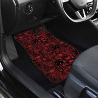 Dark Samoa Manuia Le Kerisimasi Car Mats Pacific Patchwork Xmas Vibes LT9 - Polynesian Pride