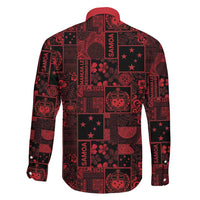 Dark Samoa Manuia Le Kerisimasi Family Matching Puletasi and Hawaiian Shirt Pacific Patchwork Xmas Vibes LT9 - Polynesian Pride