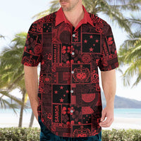 Dark Samoa Manuia Le Kerisimasi Hawaiian Shirt Pacific Patchwork Xmas Vibes LT9 - Polynesian Pride