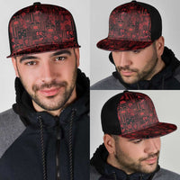 Dark Samoa Manuia Le Kerisimasi Mesh Trucker Cap Pacific Patchwork Xmas Vibes LT9 - Polynesian Pride