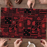 Dark Samoa Manuia Le Kerisimasi Puzzle Pacific Patchwork Xmas Vibes LT9 - Polynesian Pride
