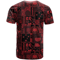 Dark Samoa Manuia Le Kerisimasi T Shirt Pacific Patchwork Xmas Vibes LT9 - Polynesian Pride