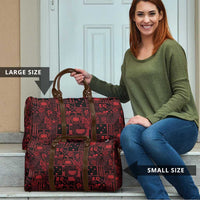 Dark Samoa Manuia Le Kerisimasi Travel Bag Pacific Patchwork Xmas Vibes LT9 - Polynesian Pride