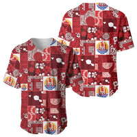 Tahiti Oaoa I Teie Noera Baseball Jersey Pacific Patchwork Xmas Vibes LT9 - Polynesian Pride