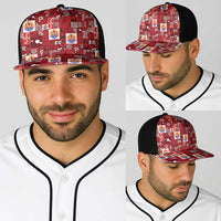 Tahiti Oaoa I Teie Noera Baseball Net Cap Pacific Patchwork Xmas Vibes LT9 - Polynesian Pride