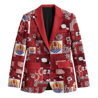 Tahiti Oaoa I Teie Noera Blazer Pacific Patchwork Xmas Vibes - Polynesian Pride