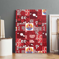 Tahiti Oaoa I Teie Noera Canvas Wall Art Pacific Patchwork Xmas Vibes - Polynesian Pride