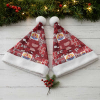 Tahiti Oaoa I Teie Noera Christmas Santa Hat Pacific Patchwork Xmas Vibes - Polynesian Pride
