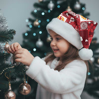 Tahiti Oaoa I Teie Noera Christmas Santa Hat Pacific Patchwork Xmas Vibes - Polynesian Pride