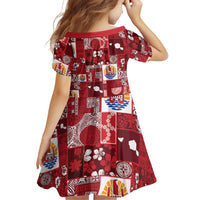 Tahiti Oaoa I Teie Noera Family Matching Long Sleeve Bodycon Dress and Hawaiian Shirt Pacific Patchwork Xmas Vibes LT9 - Polynesian Pride