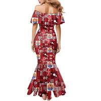 Tahiti Oaoa I Teie Noera Family Matching Mermaid Dress and Hawaiian Shirt Pacific Patchwork Xmas Vibes - Polynesian Pride
