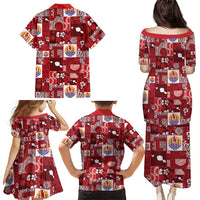 Tahiti Oaoa I Teie Noera Family Matching Puletasi and Hawaiian Shirt Pacific Patchwork Xmas Vibes - Polynesian Pride