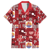Tahiti Oaoa I Teie Noera Hawaiian Shirt Pacific Patchwork Xmas Vibes LT9 Red - Polynesian Pride