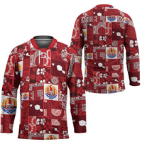 Tahiti Oaoa I Teie Noera Hockey Jersey Pacific Patchwork Xmas Vibes LT9 - Polynesian Pride