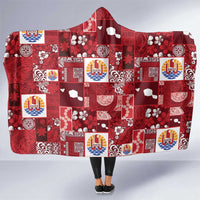 Tahiti Oaoa I Teie Noera Hooded Blanket Pacific Patchwork Xmas Vibes - Polynesian Pride