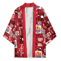 Tahiti Oaoa I Teie Noera Kimono Pacific Patchwork Xmas Vibes - Polynesian Pride