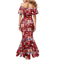 Tahiti Oaoa I Teie Noera Mermaid Dress Pacific Patchwork Xmas Vibes - Polynesian Pride