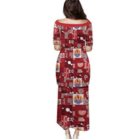 Tahiti Oaoa I Teie Noera Puletasi Pacific Patchwork Xmas Vibes LT9 - Polynesian Pride