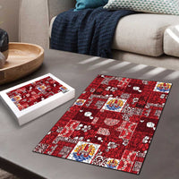 Tahiti Oaoa I Teie Noera Puzzle Pacific Patchwork Xmas Vibes - Polynesian Pride