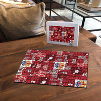Tahiti Oaoa I Teie Noera Puzzle Pacific Patchwork Xmas Vibes - Polynesian Pride