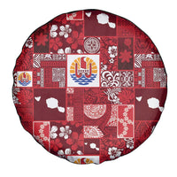 Tahiti Oaoa I Teie Noera Spare Tire Cover Pacific Patchwork Xmas Vibes - Polynesian Pride