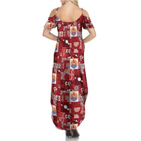 Tahiti Oaoa I Teie Noera Summer Maxi Dress Pacific Patchwork Xmas Vibes LT9 - Polynesian Pride