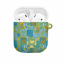 Tuvalu Manuia te Kilisimasi AirPods Case Pacific Patchwork Xmas Vibes LT9 Green - Polynesian Pride