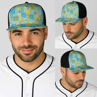 Tuvalu Manuia te Kilisimasi Baseball Net Cap Pacific Patchwork Xmas Vibes LT9 - Polynesian Pride