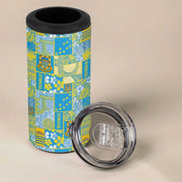 Tuvalu Manuia te Kilisimasi 4 in 1 Can Cooler Tumbler Pacific Patchwork Xmas Vibes - Polynesian Pride