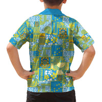 Tuvalu Manuia te Kilisimasi Family Matching Off Shoulder Maxi Dress and Hawaiian Shirt Pacific Patchwork Xmas Vibes - Polynesian Pride