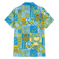 Tuvalu Manuia te Kilisimasi Family Matching Off Shoulder Maxi Dress and Hawaiian Shirt Pacific Patchwork Xmas Vibes - Polynesian Pride