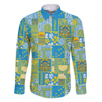 Tuvalu Manuia te Kilisimasi Family Matching Off Shoulder Maxi Dress and Hawaiian Shirt Pacific Patchwork Xmas Vibes - Polynesian Pride