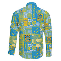 Tuvalu Manuia te Kilisimasi Family Matching Off Shoulder Maxi Dress and Hawaiian Shirt Pacific Patchwork Xmas Vibes - Polynesian Pride