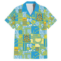 Tuvalu Manuia te Kilisimasi Family Matching Short Sleeve Bodycon Dress and Hawaiian Shirt Pacific Patchwork Xmas Vibes - Polynesian Pride