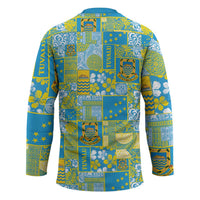 Tuvalu Manuia te Kilisimasi Hockey Jersey Pacific Patchwork Xmas Vibes LT9 - Polynesian Pride