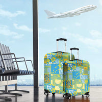 Tuvalu Manuia te Kilisimasi Luggage Cover Pacific Patchwork Xmas Vibes - Polynesian Pride
