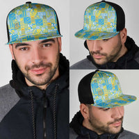 Tuvalu Manuia te Kilisimasi Mesh Trucker Cap Pacific Patchwork Xmas Vibes LT9 - Polynesian Pride